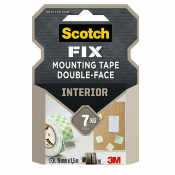Scotch Fix Inter. Doppels. Klebeband 19mmx1,5m weiß