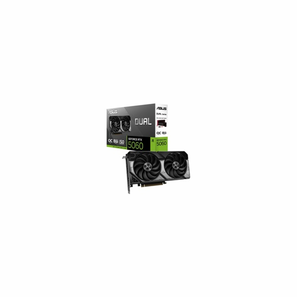 ASUS VGA NVIDIA GeForce RTX 5060 DUAL OC 8G, 8GB GDDR7, 3...