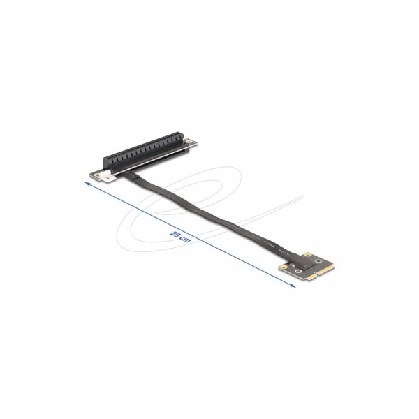 Delock Adaptér Mini PCIe Stecker zu PCIe 3.0 x16 Slot 90°