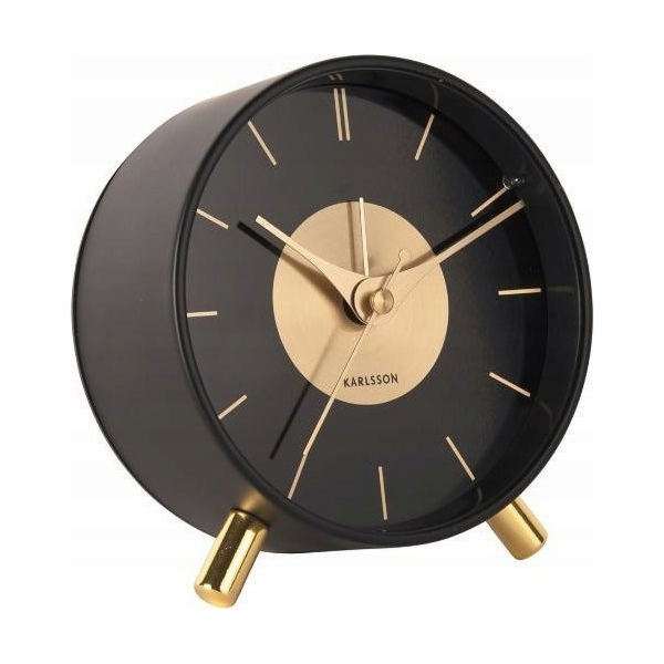 Karlsson Budík glamour GOLD DISC, O 11 cm