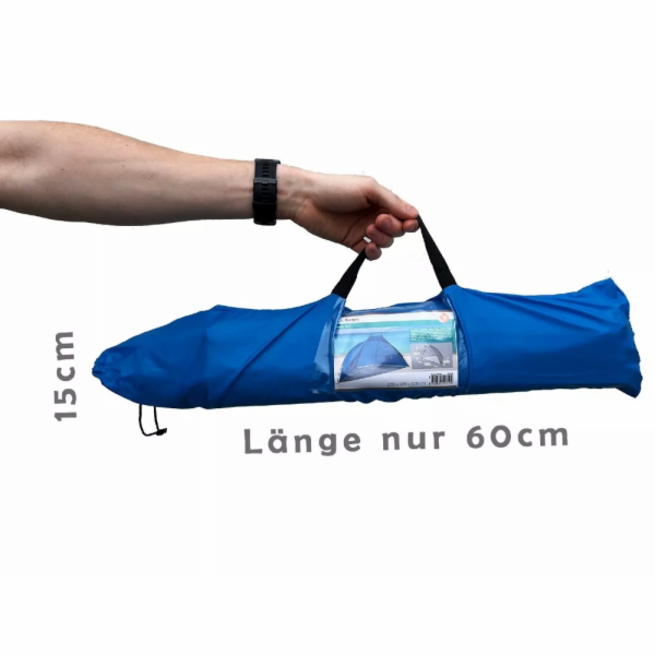 Plážový stan skládací UV50+ 270x120x120 modrá KO-X61900550
