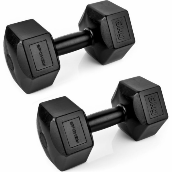 Spokey Vinylové činky Monster II 2 x 5 kg černé