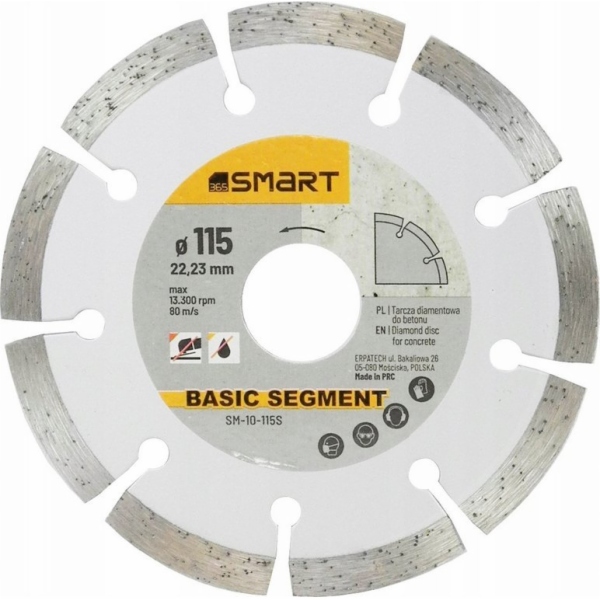 Chytrý základní segmentový diamantový kotouč 115mm SM-10-...