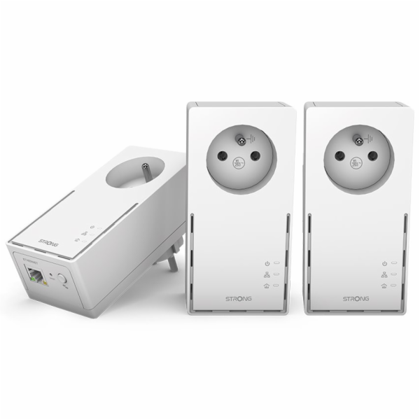STRONG sada 3 adaptérů Powerline 1000 TRI FR/ 1000 Mbit/s...
