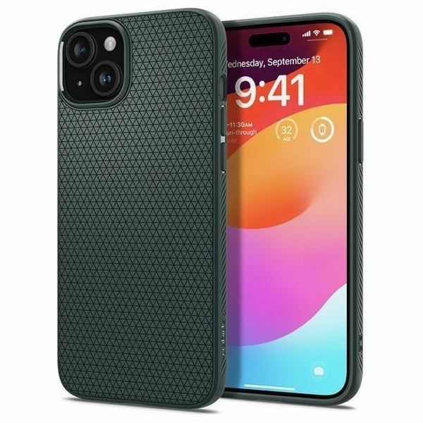 Spigen kryt Liquid Air pro iPhone 15 - Abyss Green