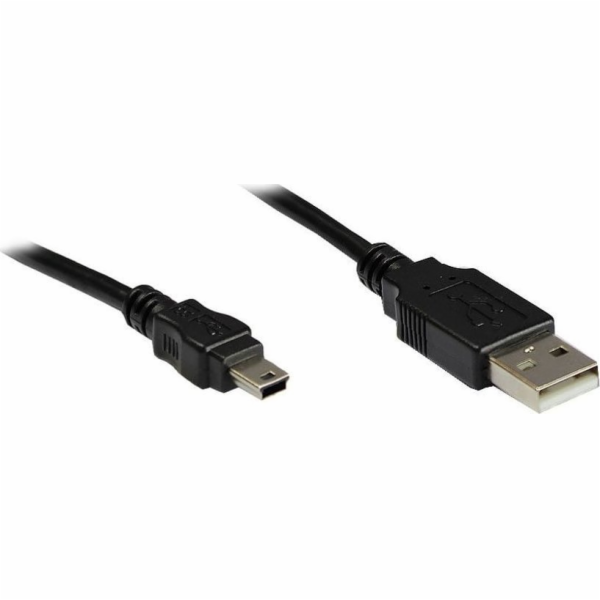 Alcasa Kabel USB-A - miniUSB 1,8 m černý (3310-AM2)