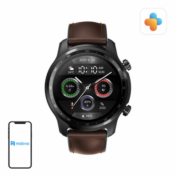 Chytré hodinky TicWatch Pro 3 Ultra LTE s černým ciferník...