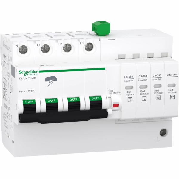 Svodič přepětí Schneider Electric iQuick PRD8r - 3p+N - 2...