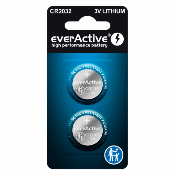 everActive CR2032 mini lithiová baterie - blistr 2 ks.