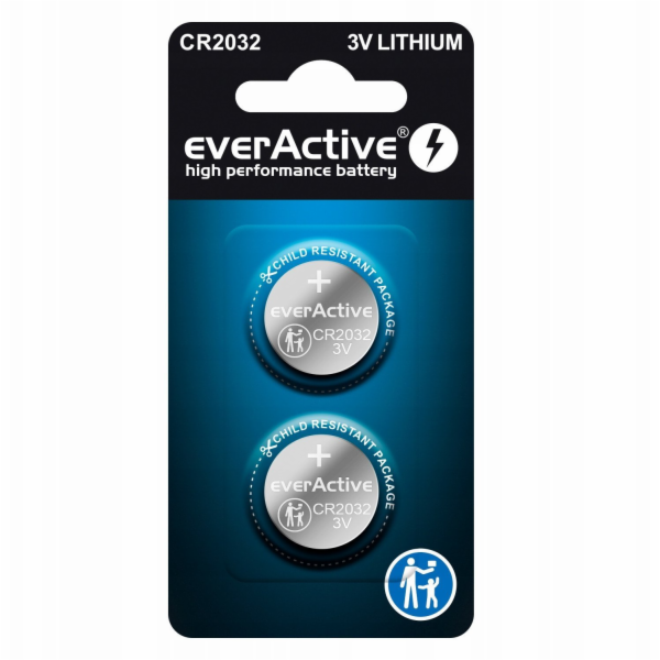 everActive CR2032 mini lithiová baterie - blistr 2 ks.