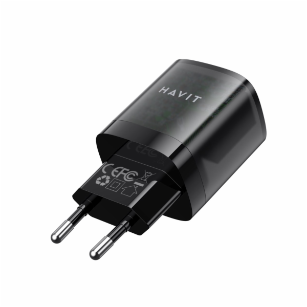 Havit UC303 EU - Dvouportová cestovní nabíječka GaN 30 W,...