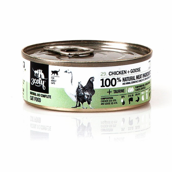 3COTY Chicken with goose - mokré krmivo pro kočky - 80g