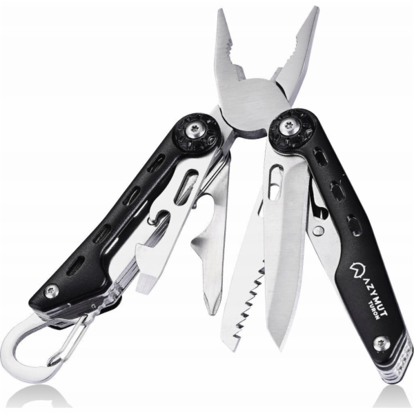 Multitool AZYMUT Turon - 10 nástrojů + karabina + pouzdro...