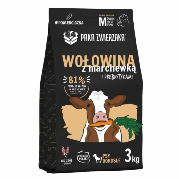 PAKA ZWIERZAKA Beef with carrots M - suché krmivo pro psy...