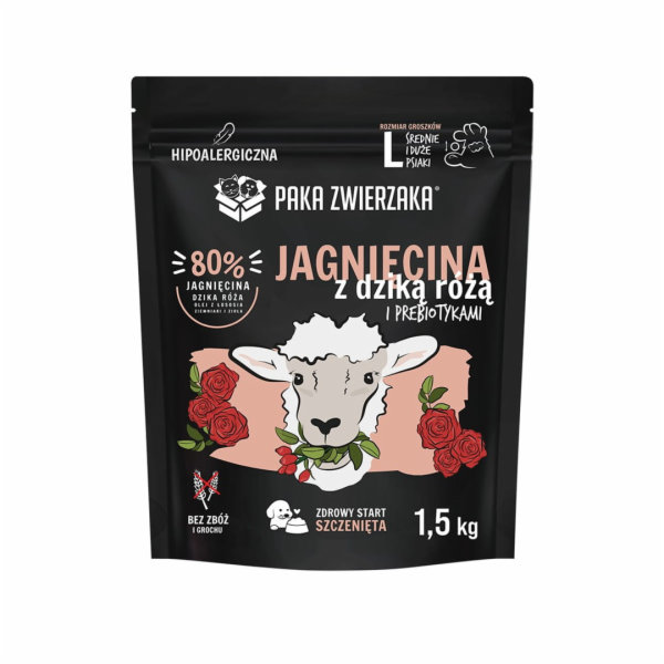 PAKA ZWIERZAKA Puppy Lamb with wild rose L - suché krmivo...