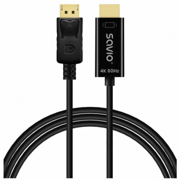 Savio Kabel DisplayPort-HDMI CL-189 4K 60Hz, 1,5 m