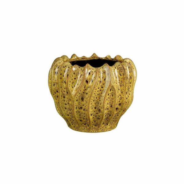 Květináč Mica 1173928, keramický, O 27,5 cm, žlutý