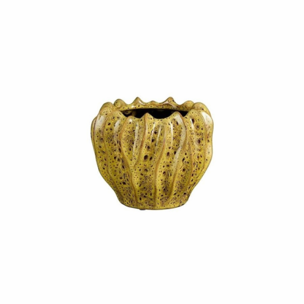 Květináč Mica 1173926, keramický, O 21,5 cm, žlutý