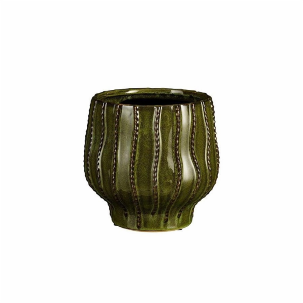 Květináč Mica 1173849, keramický, O 22 cm, zelený