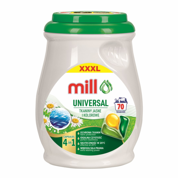 MILL PROFESSIONAL 3-komorové univerzální prací kapsle, 70...