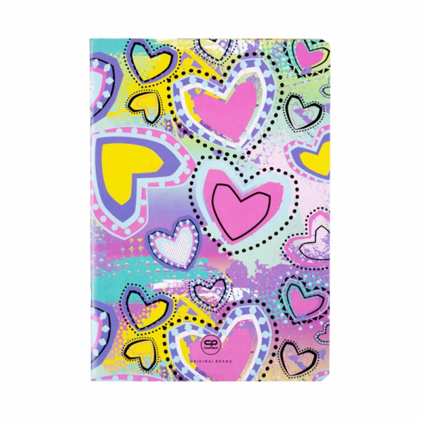 Zápisník PASTEL HEART 71127CP, čtvereček, A5, 32 listů