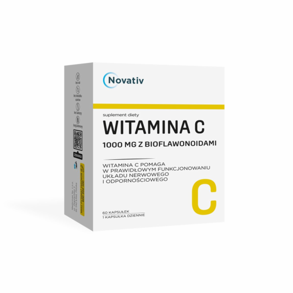 Novativ Vitamin C 1000 mg s bioflavonoidy, kapsle, 60 ks.