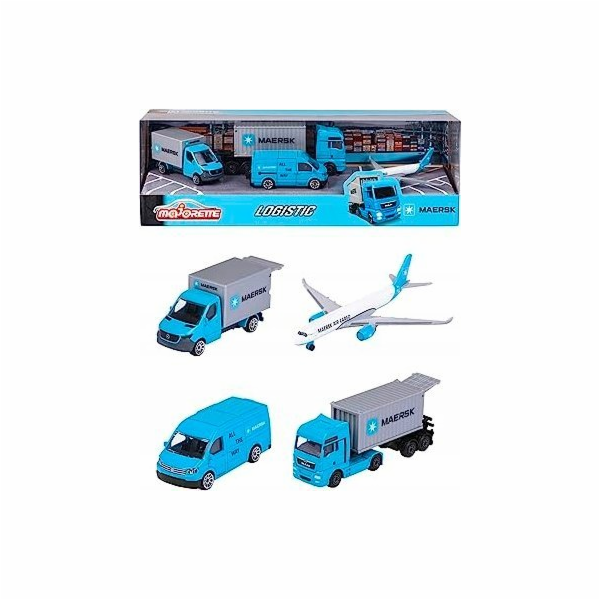 Majorette Sada vozidel Maersk, 4 kusy