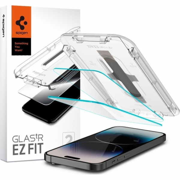 Spigen Tvrzené sklo GLAS.TR „EZ FIT“ pro iPhone 14 Pro, 2...