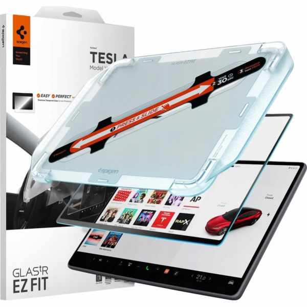 Spigen Ochranná fólie Tesla EZ Fit s antireflexní úpravou...