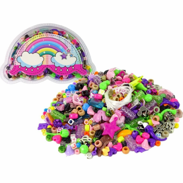 LeanToys Sada šperků s barevnými korálky pro kutily