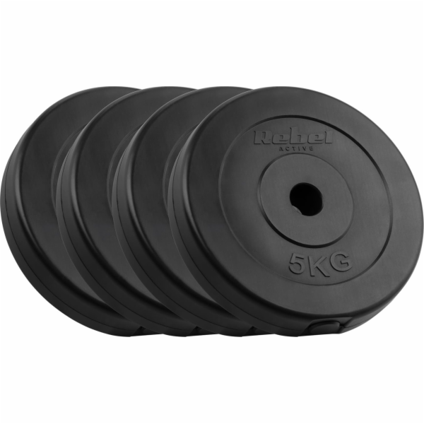 Rebel Sada bitumenových závaží 4x5kg, otvor 31mm, klasick...