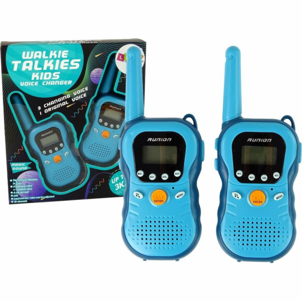 LeanToys Sada 2 vysílaček pro děti, modrá, LEAN Toys