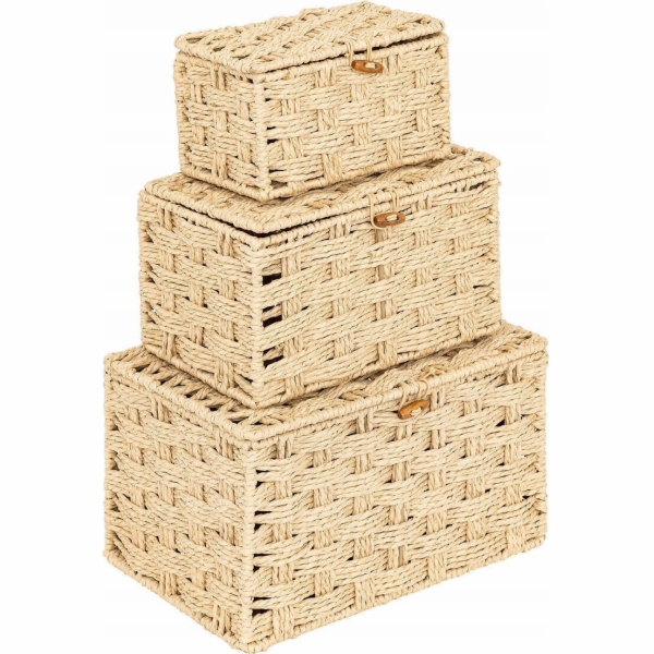 Atmosphera Tkané úložné boxy ELIO, 3 nádoby různých velik...