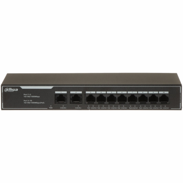 Switch Dahua Technology SWITCH POE SG1010LP 8-PORTOVÁ DAHUA