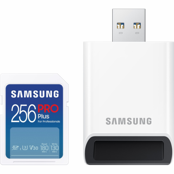 Samsung SDXC karta 256GB PRO PLUS + USB adaptér