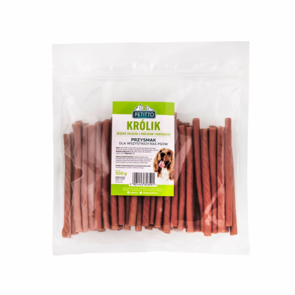 PETITTO Miękkie Paluszki z Królika -przysmak dla psa - 500g