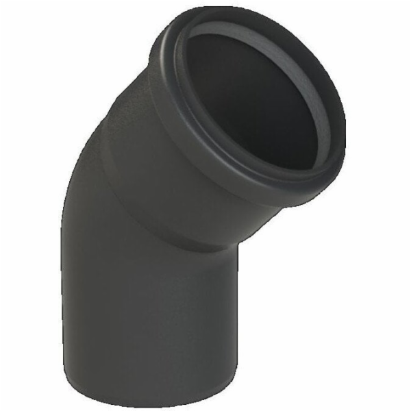Almeva STARR Koleno 45° DN60 UV stabilní Černá