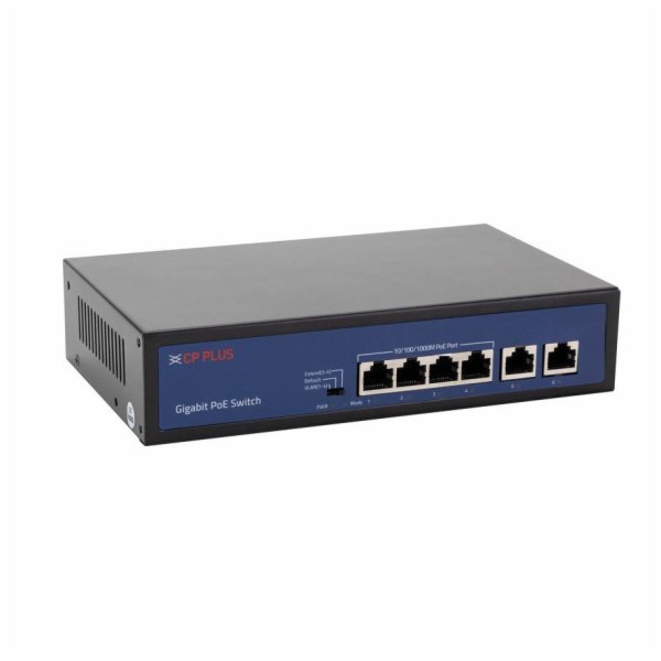 Čtyřportový 10/100/1000 Mbps PoE switch s 2x 1000 Mbps up...
