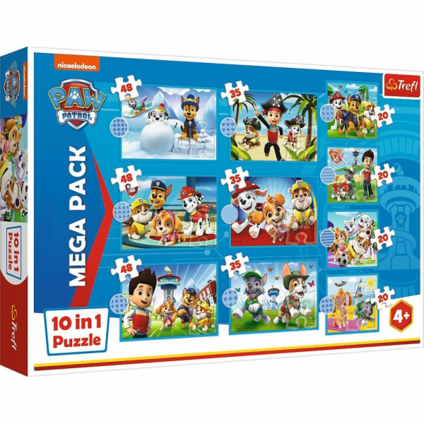 Trefl 10v1 Puzzle Spolehlivý tým Tlapkové patroly