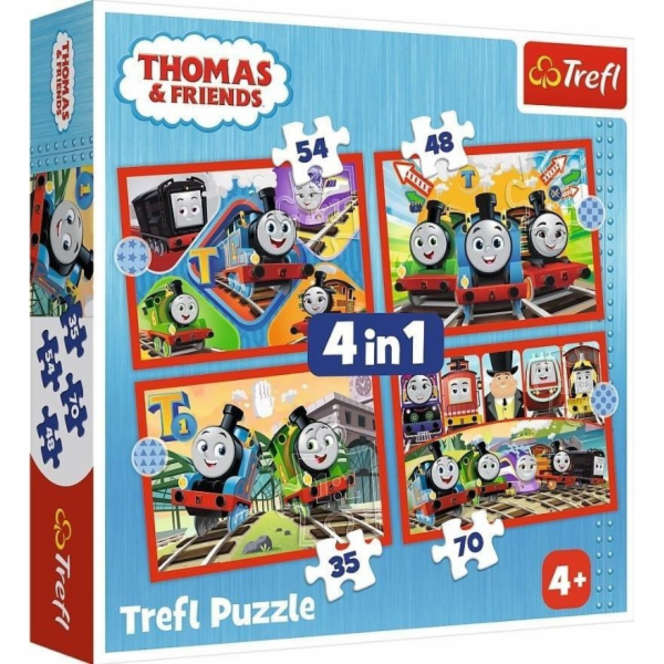 Trefl Puzzle 4v1 Úžasný Tomáš, Tomáš a přátelé