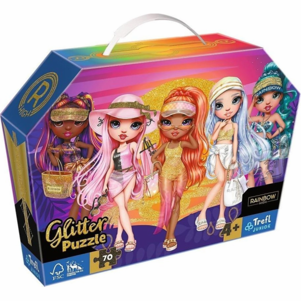 Trefl Puzzle 70 dílků třpytivých v krabičce Glitter Dolls...