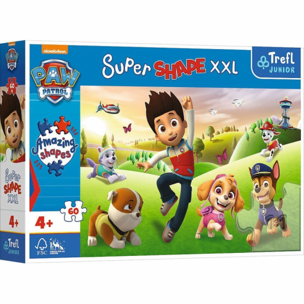 Trefl Puzzle 60 dílků XXL Super Shape Usměvaví psi Tlapko...