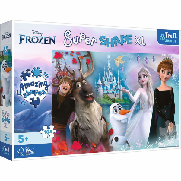 Trefl Puzzle 104 dílků XL Super Shape Ve světě Anny a Els...