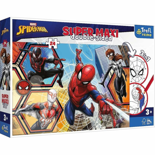 Trefl Puzzle 24 dílků SUPER MAXI Spiderman jde do akce