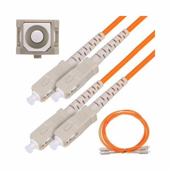 Extralink Patchcord SC/UPC-SC/UPC MM 50/125 DUPLEX 3,0 mm...