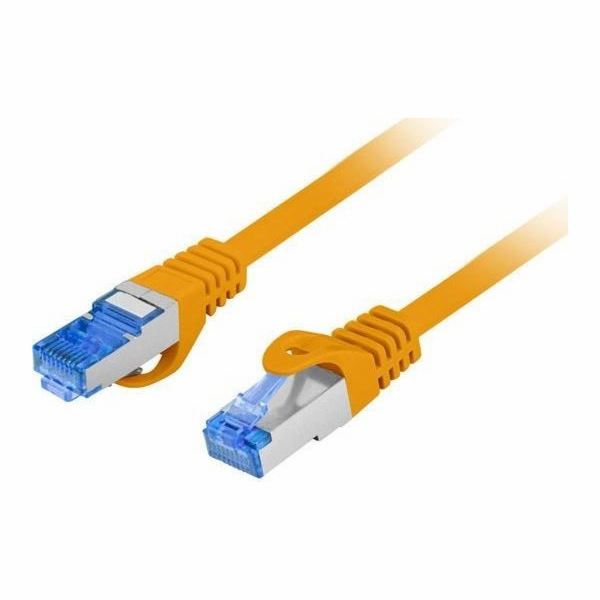 Lanberg Patchcord cat.6a S/FTP LSZH CCA 0,25m oranžový, f...