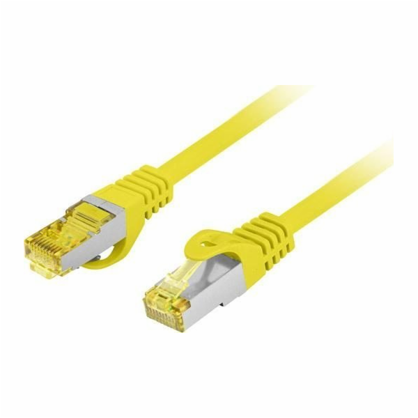 Lanberg Patchcord cat.6a S/FTP LSZH CU 0,25m žlutý fluke