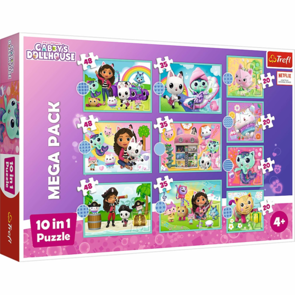 Trefl 10v1 Puzzle Ve světě Gabi Gabby Dollhouse
