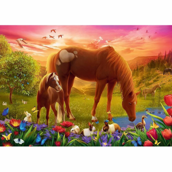 Trefl Puzzle 500 dílků Koně na louce