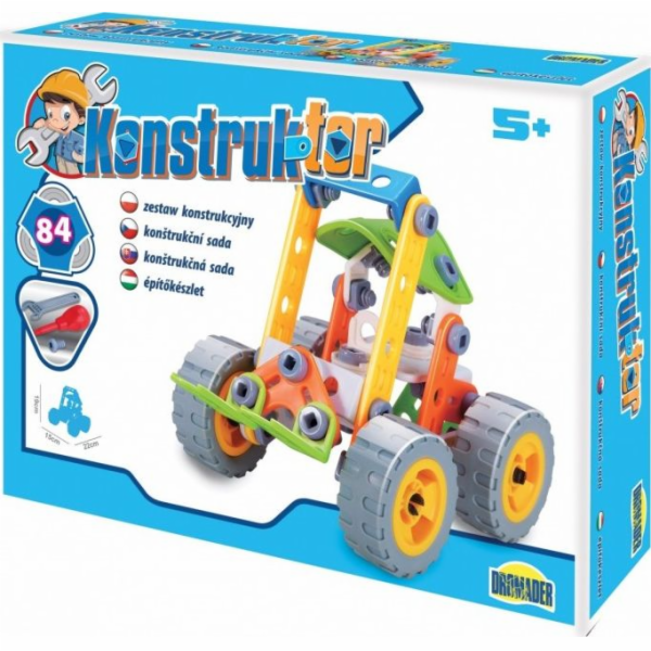Dromader Stavebnice vozidla 84 dílků Konstruktor